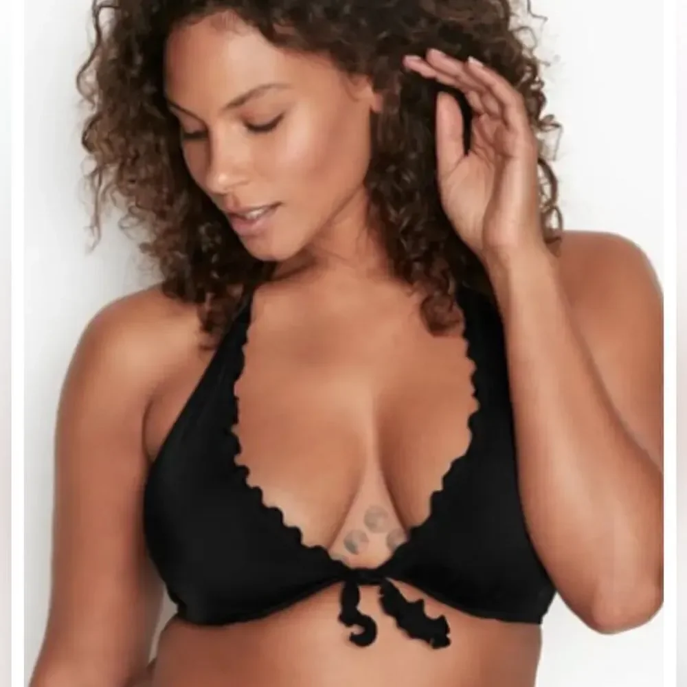 Victorias Secret Swim Capri Ruffle Bikini top Removable Push Up & Bottoms Set